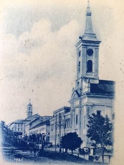 Römisch-katholische Kirche in Czernowitz, Postkarte [Foto: Sammlung des Bukowina-Instituts].