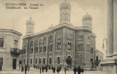 Stanislau, Synagoge um 1900, Postkarte [Foto: Tomasz Wiśniewski].