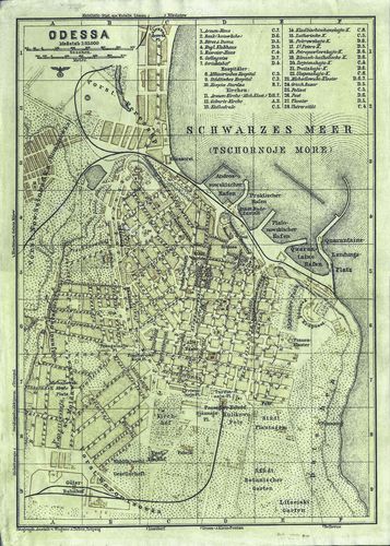 Stadtplan von Odessa 1944. [Foto: Archiv Kai Witzlack-Makarevich].