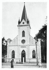 Evangelische Kirche in Stanislau [Foto aus dem Anhang zu: D. Theodor Zöckler. Zum 100. Geburtstag von Vater Zöckler. [Bibliothek des BKGE].