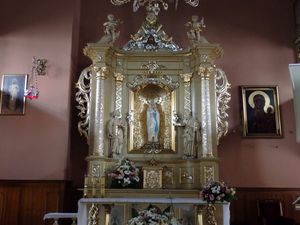 Altar in der evangelischen Kirche.