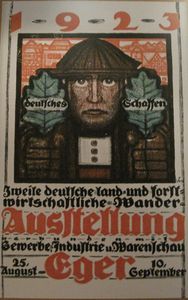 Plakat der land- und forstwirtschaftlichen Wanderausstellung von 1923, Egerlandmuseum Marktredwitz [Foto: Maria Luft].